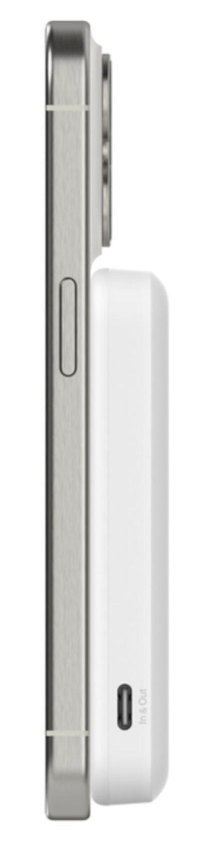 Belkin - Magnetic Power Bank Qi2 15W 5K - White