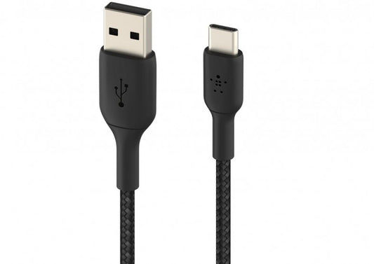 Belkin BoostCharge 1m Braided USB-C to USB-A Cable - Black