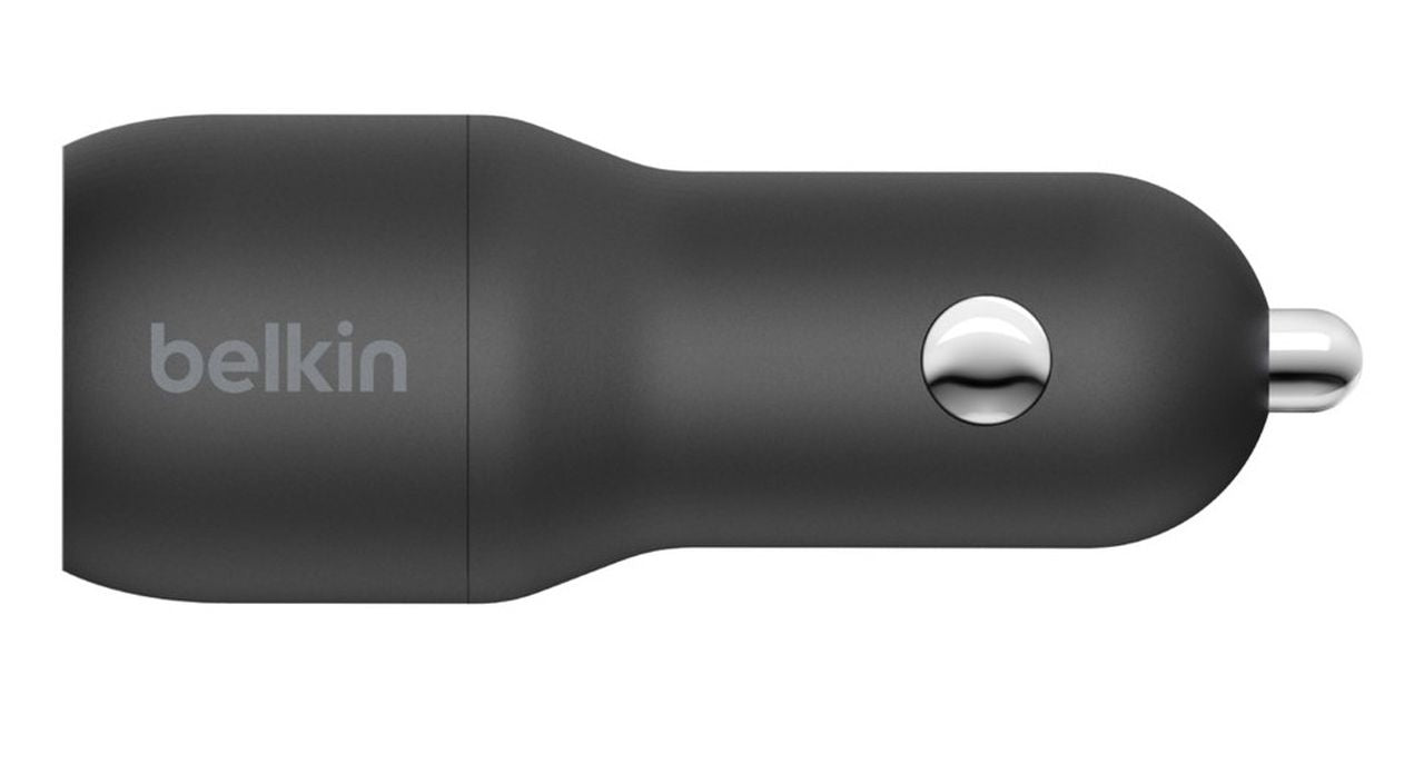 Belkin BoostCharge 24W Dual USB-A Car Charger with USB-A to Lighting Cable