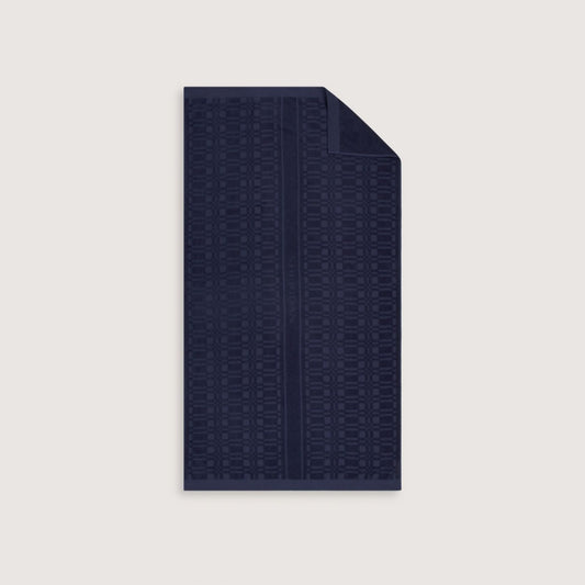 Sheridan - Checker Logo Beach Towel - French Navy