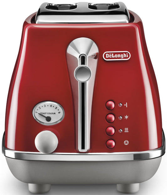 Delonghi - Icona Capitals 2 Slice Toaster - Red