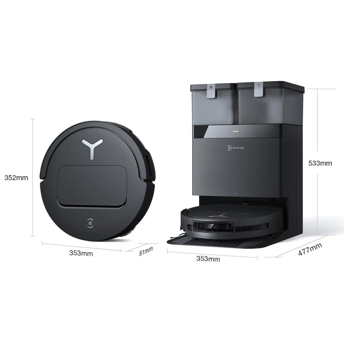 Ecovacs - Deebot T50 Pro Omni Robotic Vacuum & Mop - Black