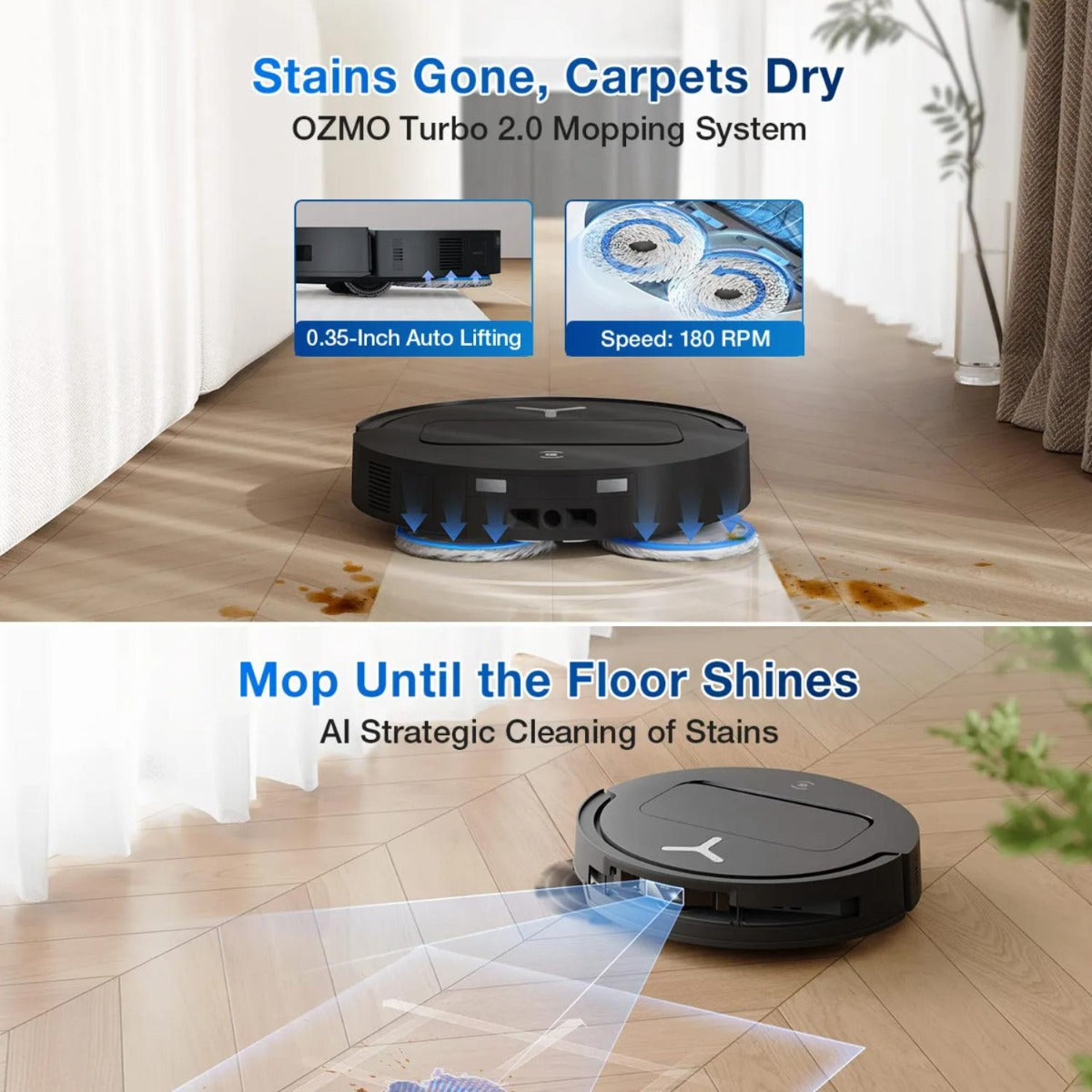 Ecovacs - Deebot T50 Pro Omni Robotic Vacuum & Mop - Black