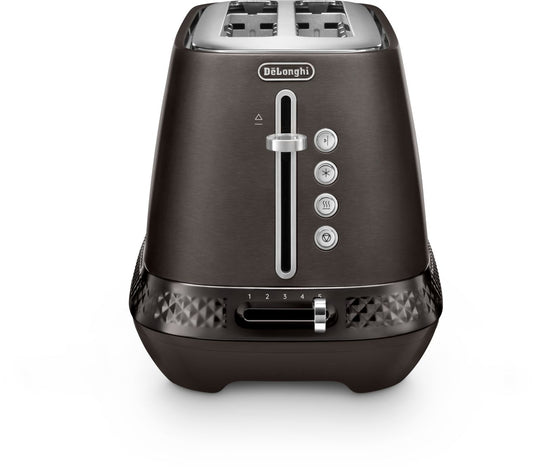 Delonghi - Diadema 2 Slice Toaster - Brushed Grey