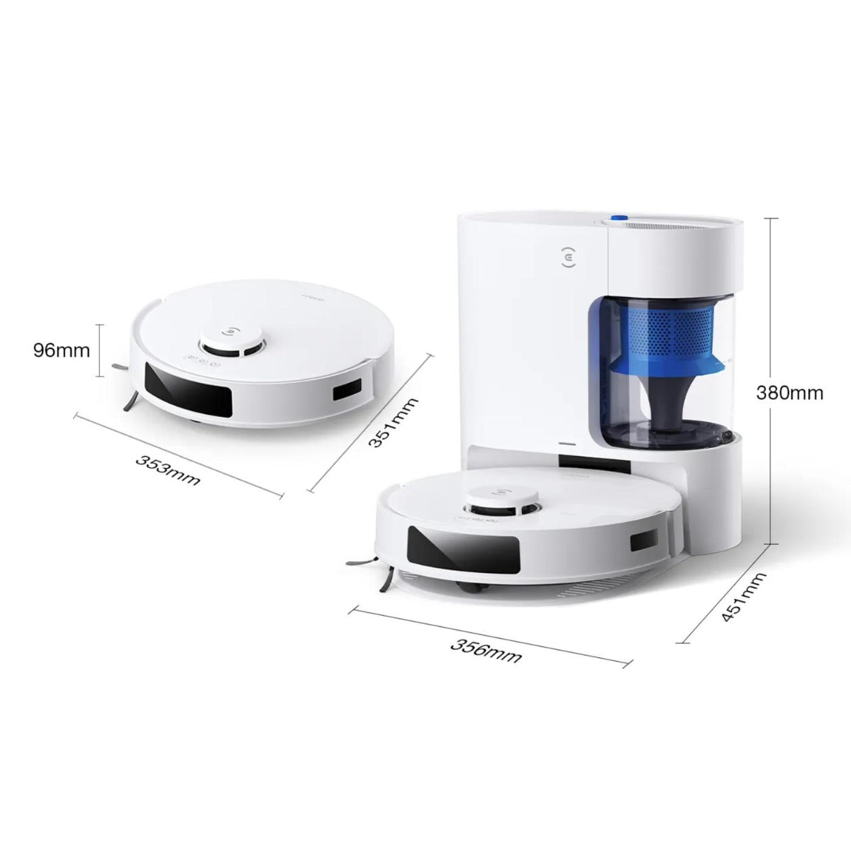 Ecovacs - Deebot N20 Pro Plus Bagless Robot Vacuum & Mop - White