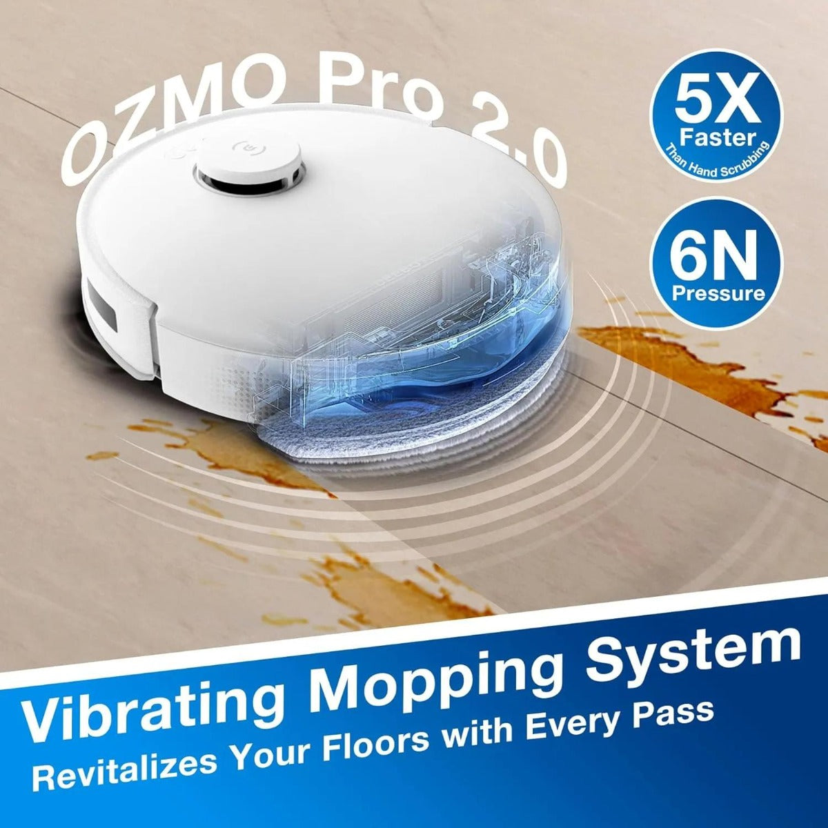 Ecovacs - Deebot N20 Pro Plus Bagless Robot Vacuum & Mop - White