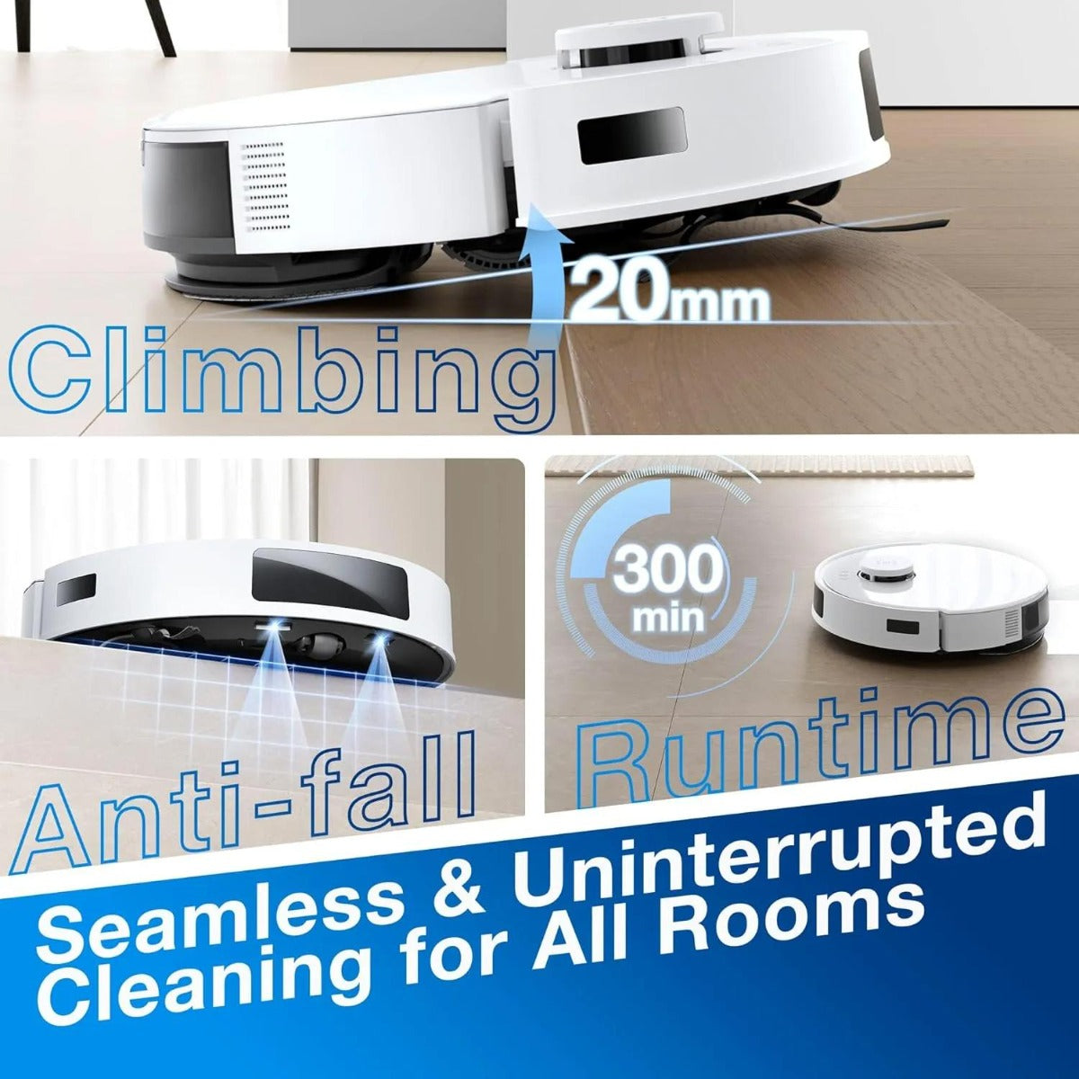 Ecovacs - Deebot N20 Pro Plus Bagless Robot Vacuum & Mop - White