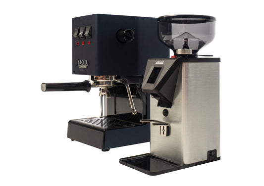 Gaggia - Classic E24 Manual Machine - Blue RI9481/15 + Premium Grinder MDF55