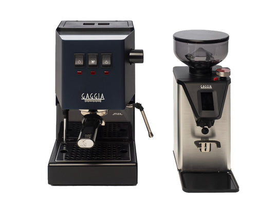Gaggia - Classic E24 Manual Machine - Blue RI9481/15 + Premium Grinder MDF55