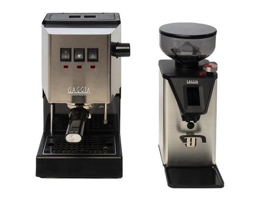 Gaggia - Classic E24 Manual Machine - Inox RI9481/11 + Premium Grinder MDF55