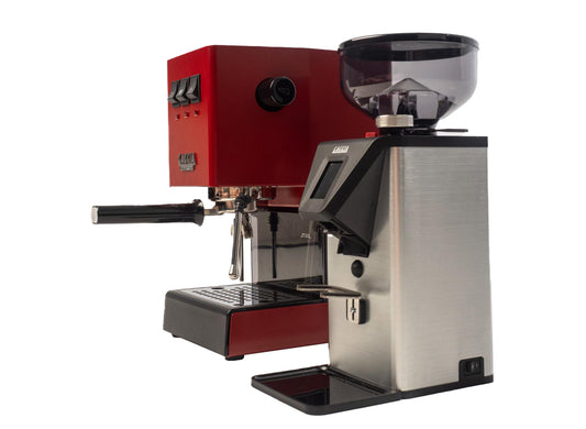 Gaggia - Classic E24 Manual Machine - Red RI9481/12 + Premium Grinder MDF55
