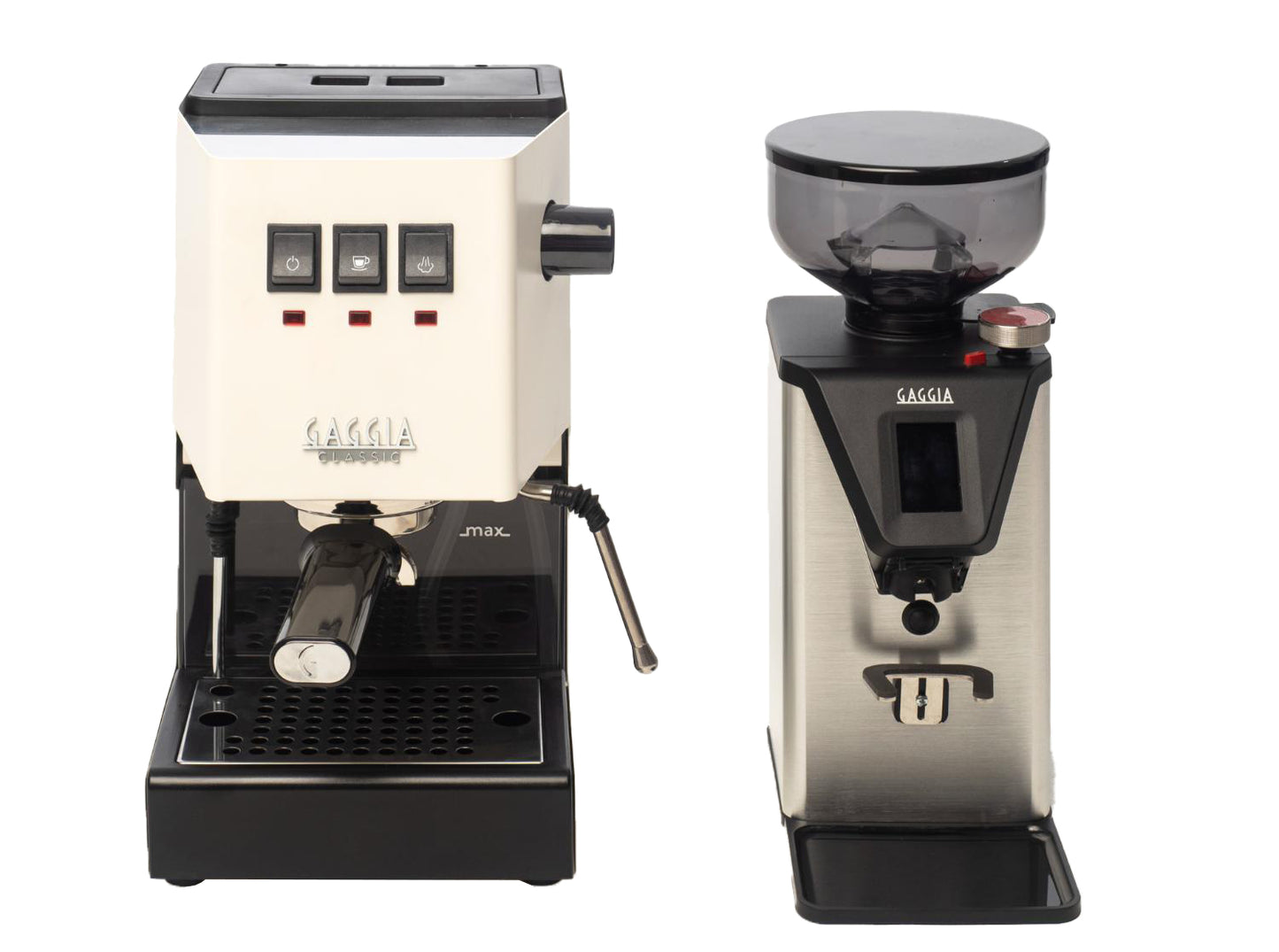 Gaggia - Classic E24 Manual Machine - White RI9481/13 + Premium Grinder MDF55