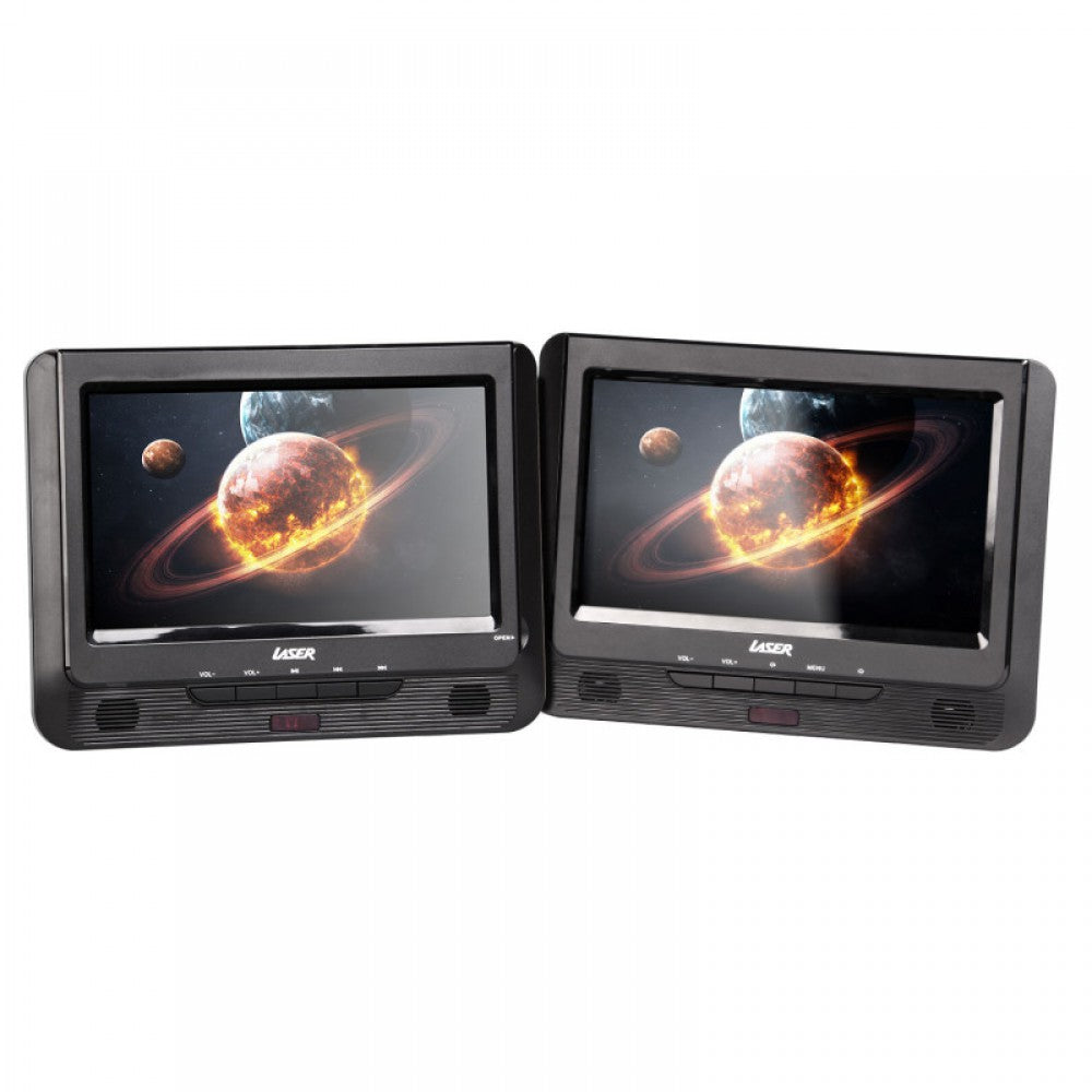 Laser DVD Player Portable Dual 9 with Bonus Pack