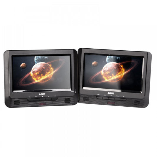 Laser DVD Player Portable Dual 9 with Bonus Pack