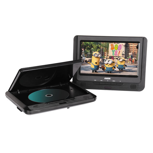 Laser DVD Player Portable Dual 9 with Bonus Pack
