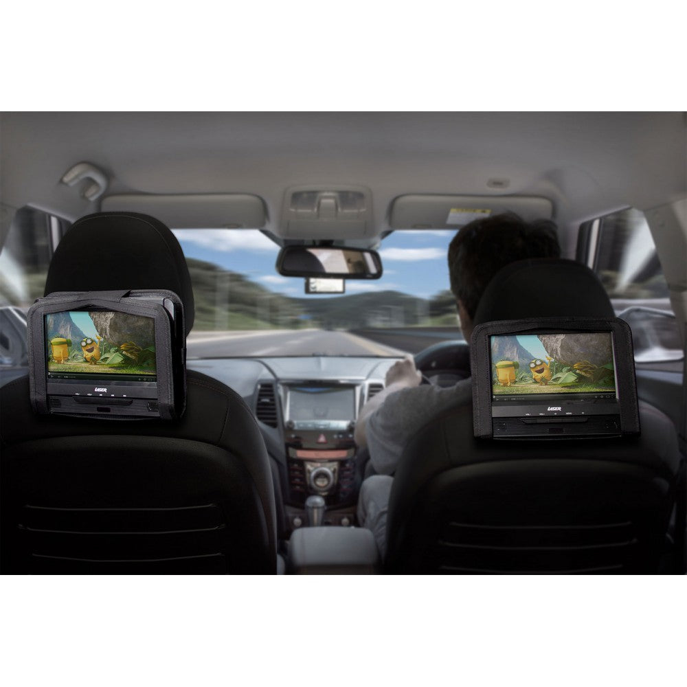 Laser DVD Player Portable Dual 9 with Bonus Pack