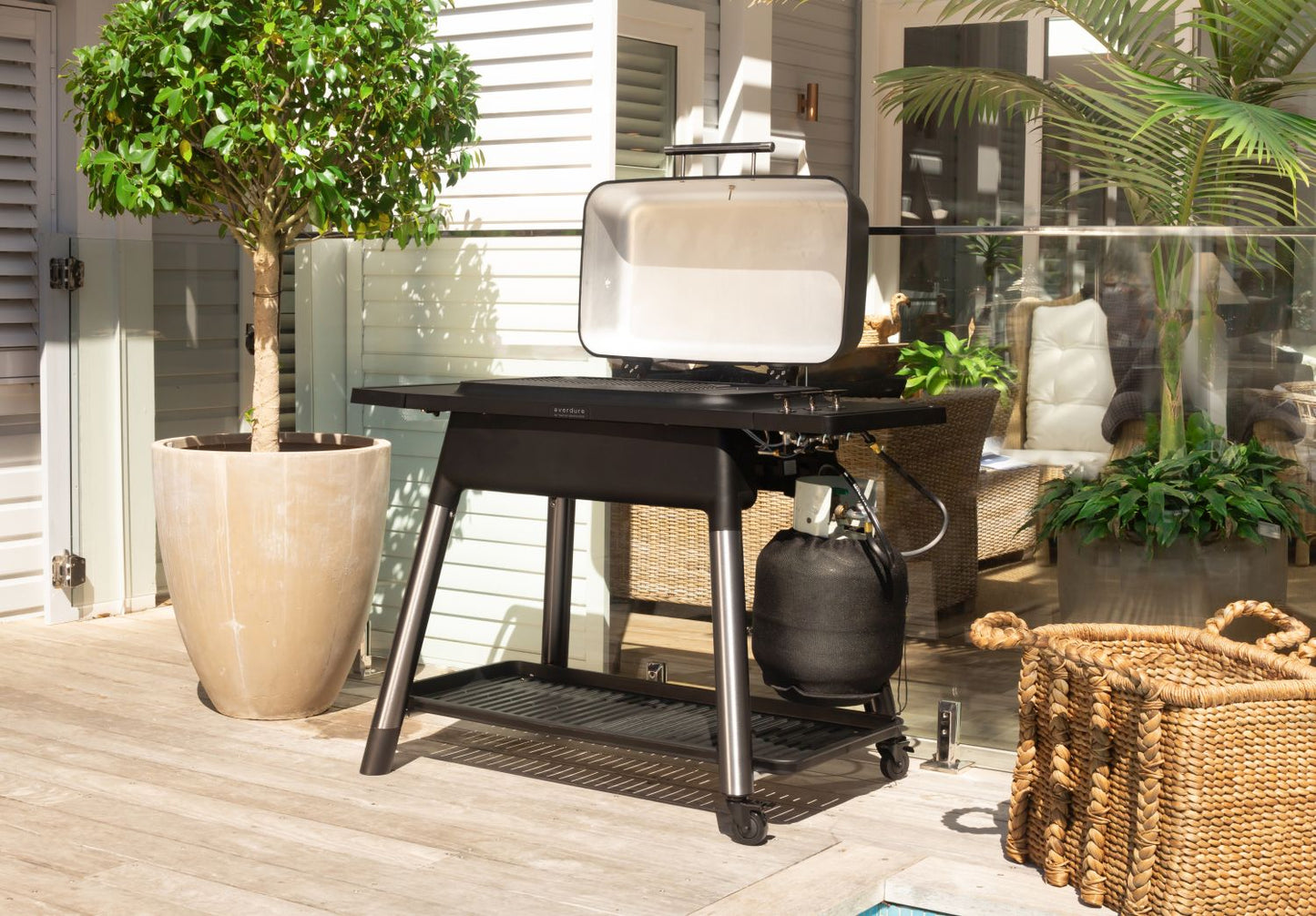Furnace 3-Burner ULPG Gas BBQ with Stand and Cover - Black