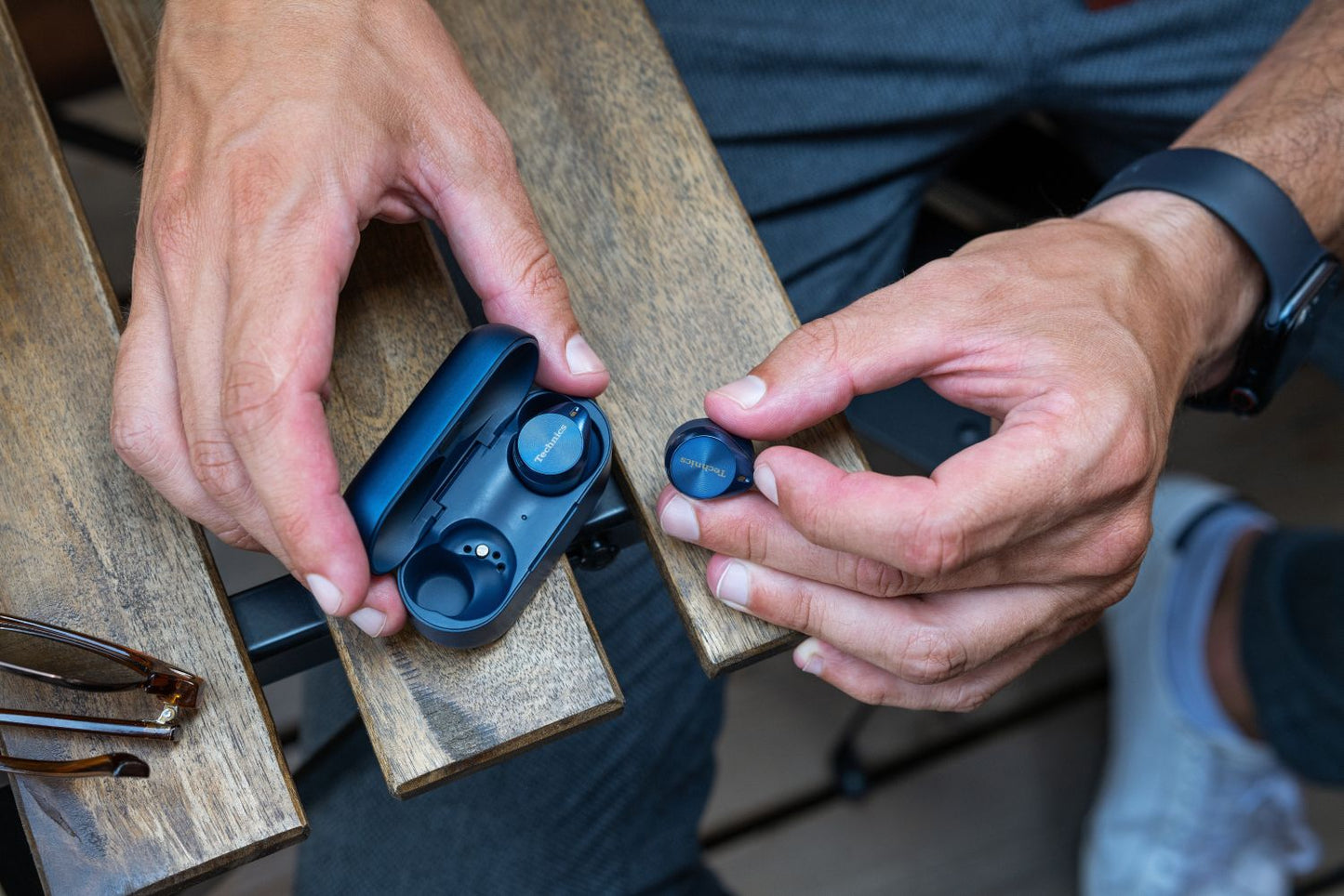 Technics - Flagship Noise Cancelling True Wireless Bluetooth Earbuds - Midnight Blue