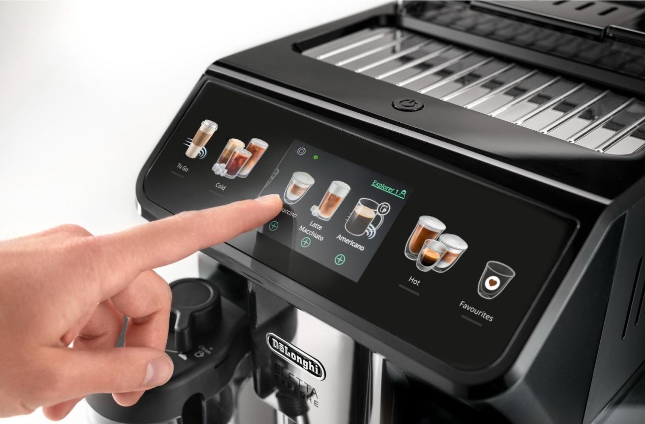 Delonghi - Eletta Explore Automatic Coffee Machine with Cold Brew - Grey