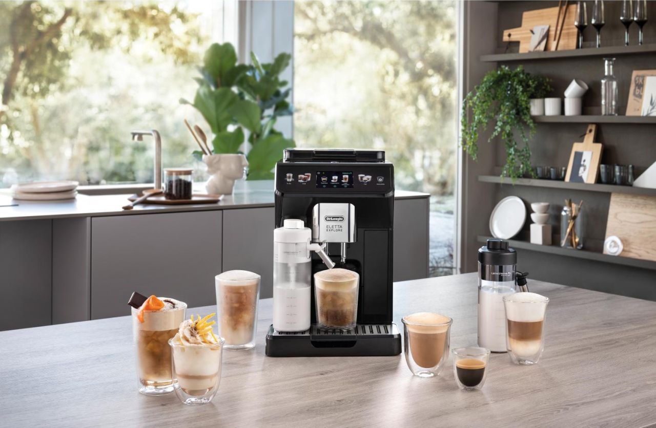 Delonghi - Eletta Explore Automatic Coffee Machine with Cold Brew - Grey