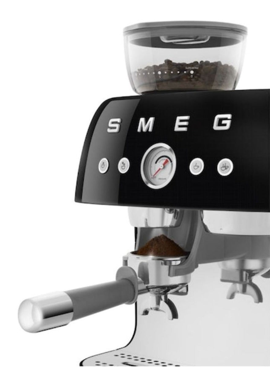 Smeg - Espresso Coffee Machine with Grinder - Black
