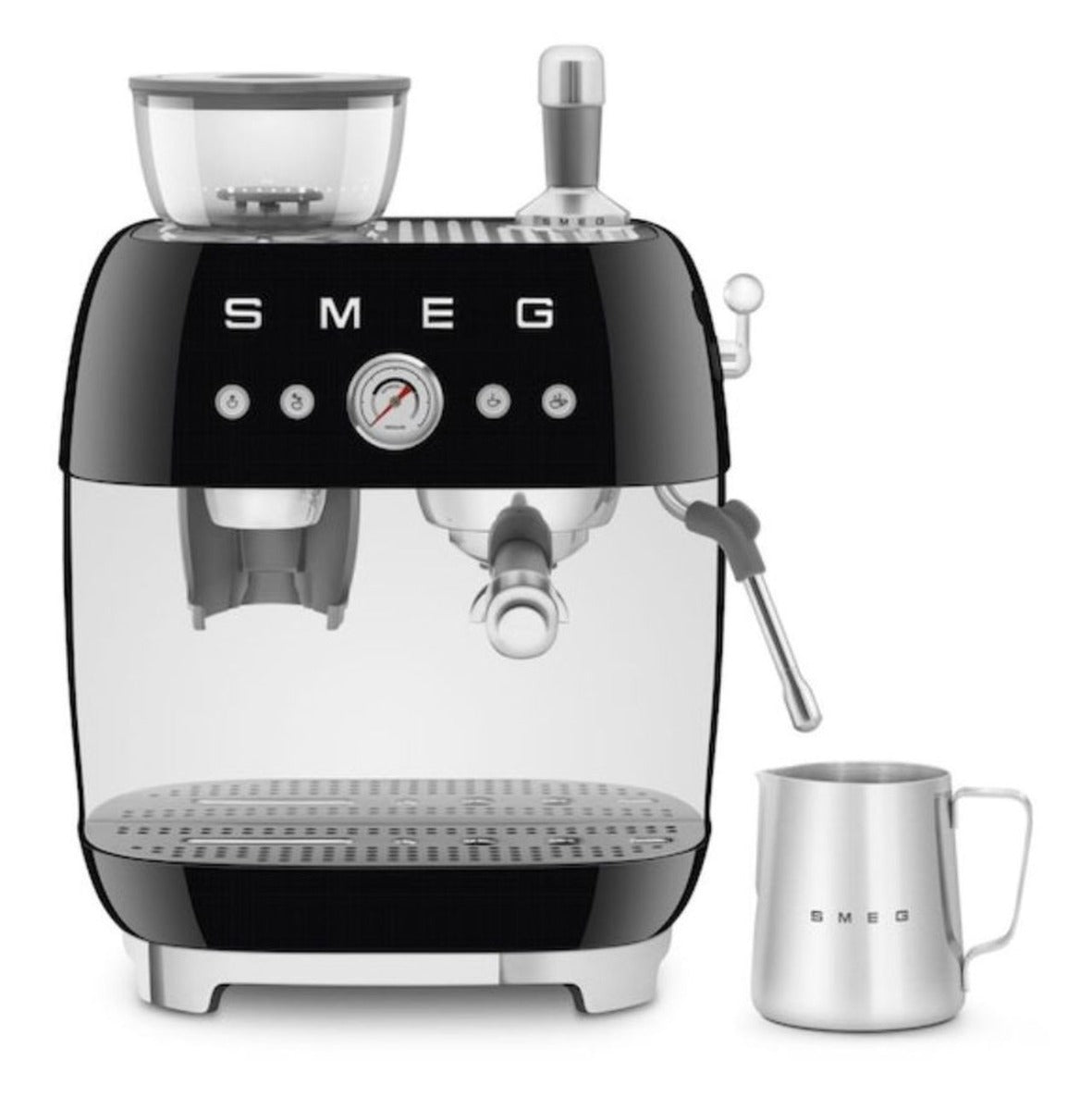 Smeg - Espresso Coffee Machine with Grinder - Black