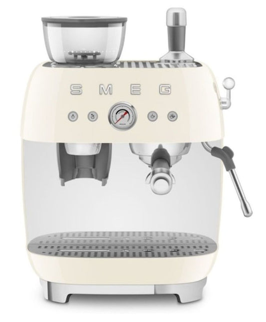 Smeg - Espresso Coffee Machine with Grinder - Cream