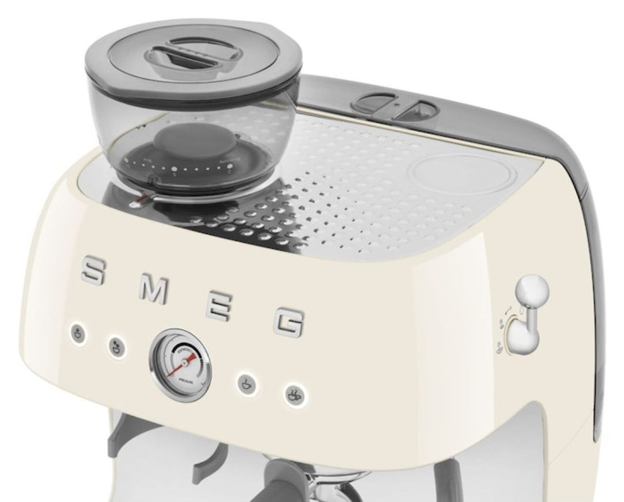 Smeg - Espresso Coffee Machine with Grinder - Cream