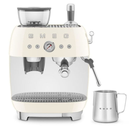 Smeg - Espresso Coffee Machine with Grinder - Cream