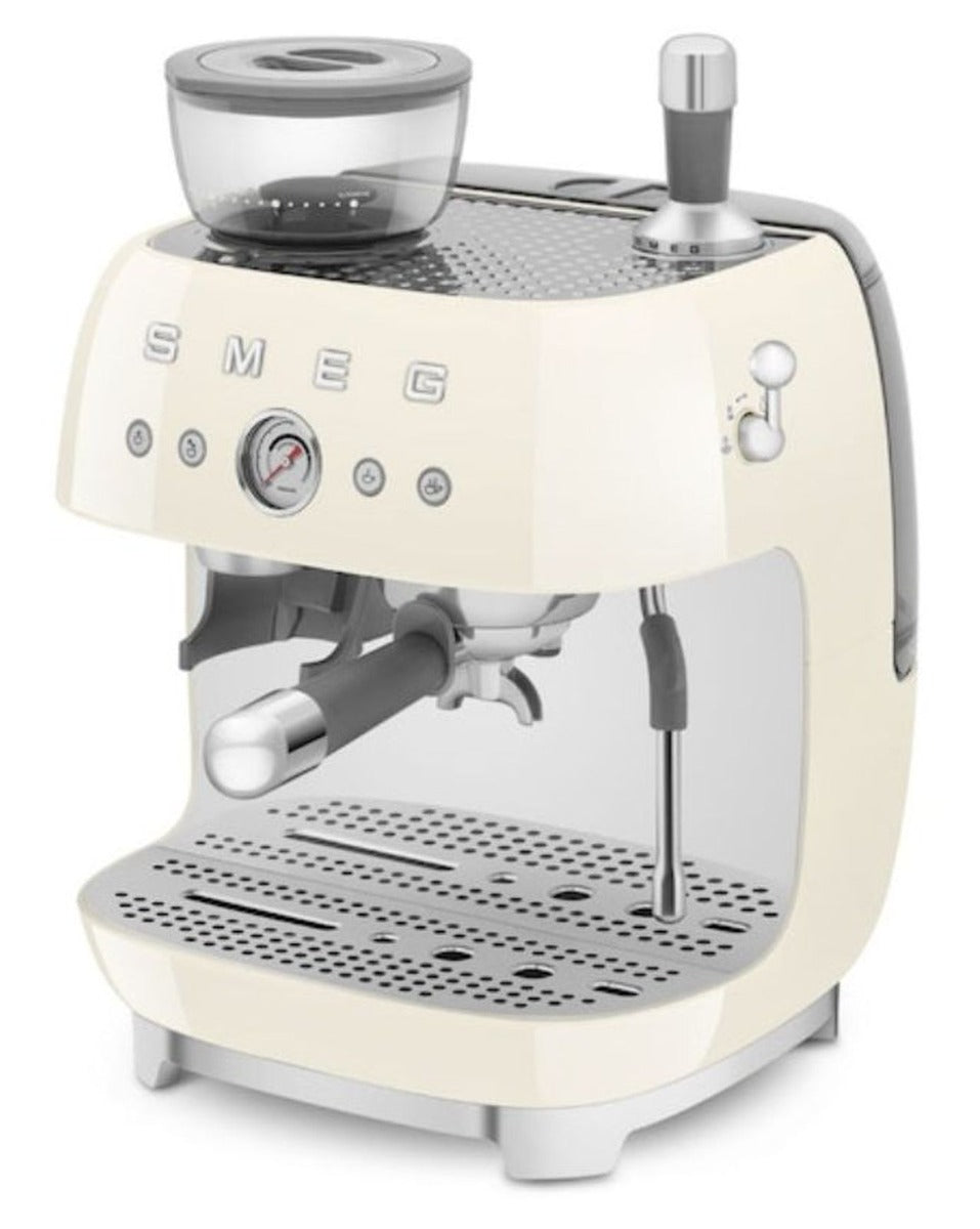 Smeg - Espresso Coffee Machine with Grinder - Cream