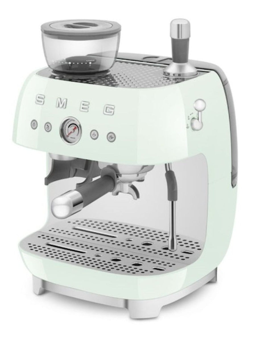 Smeg - Espresso Coffee Machine with Grinder - Pastel Green