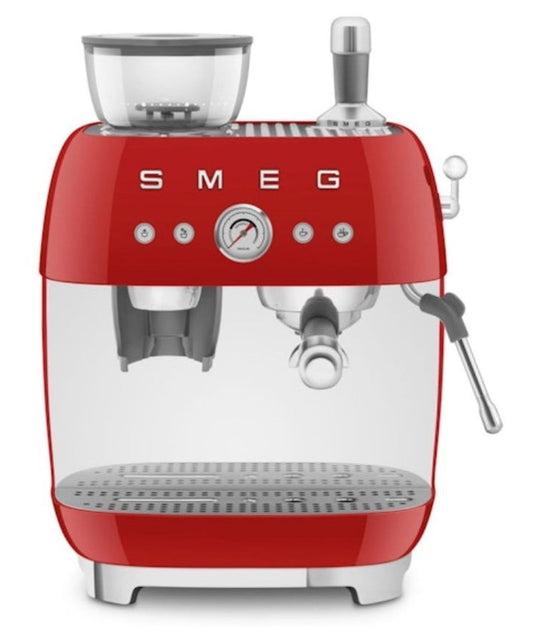 Smeg - Espresso Coffee Machine with Grinder - Red