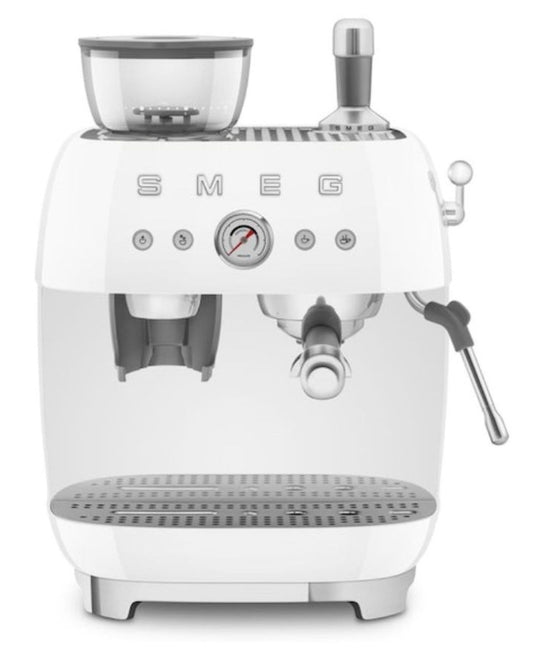 Smeg - Espresso Coffee Machine with Grinder - White