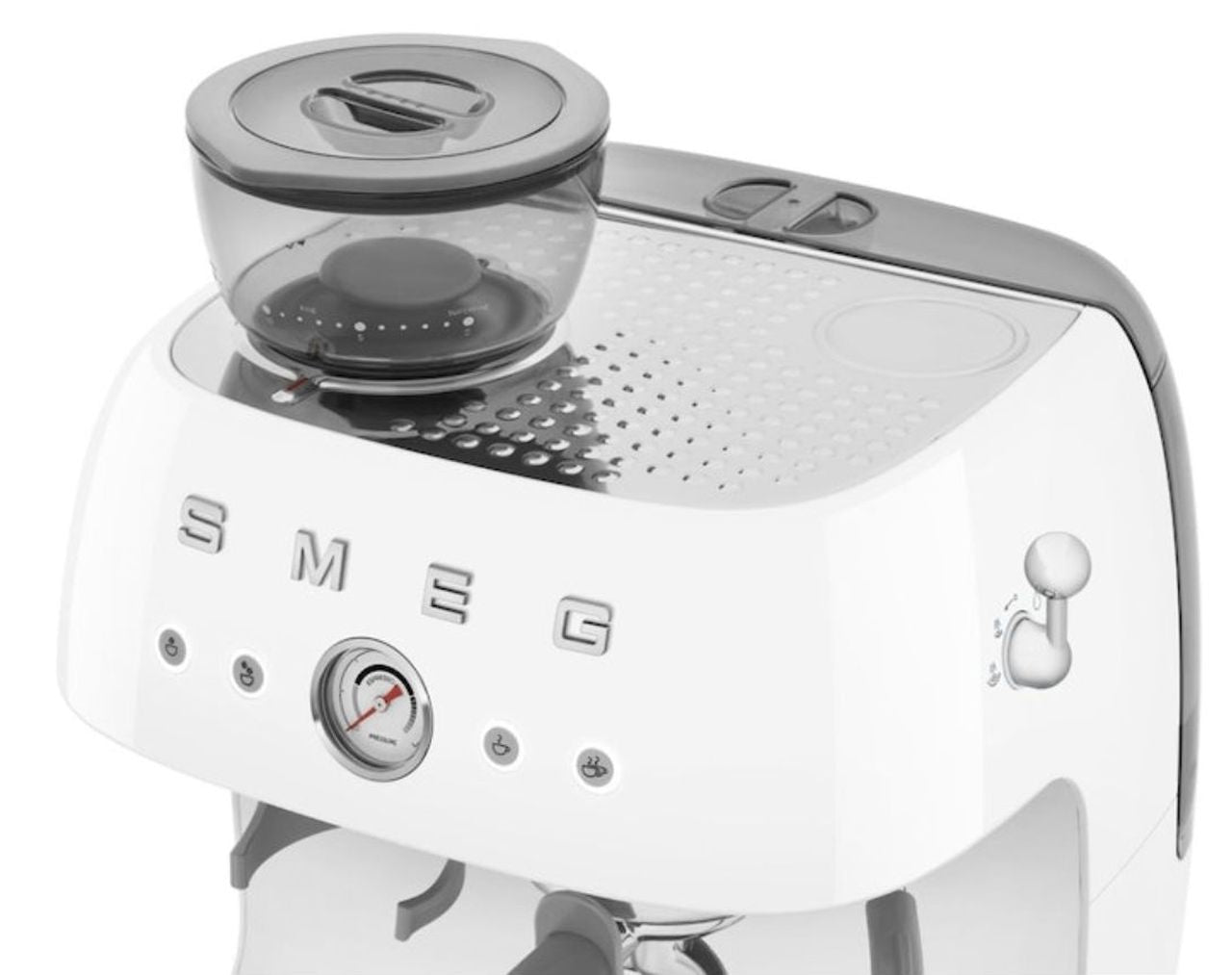 Smeg - Espresso Coffee Machine with Grinder - White