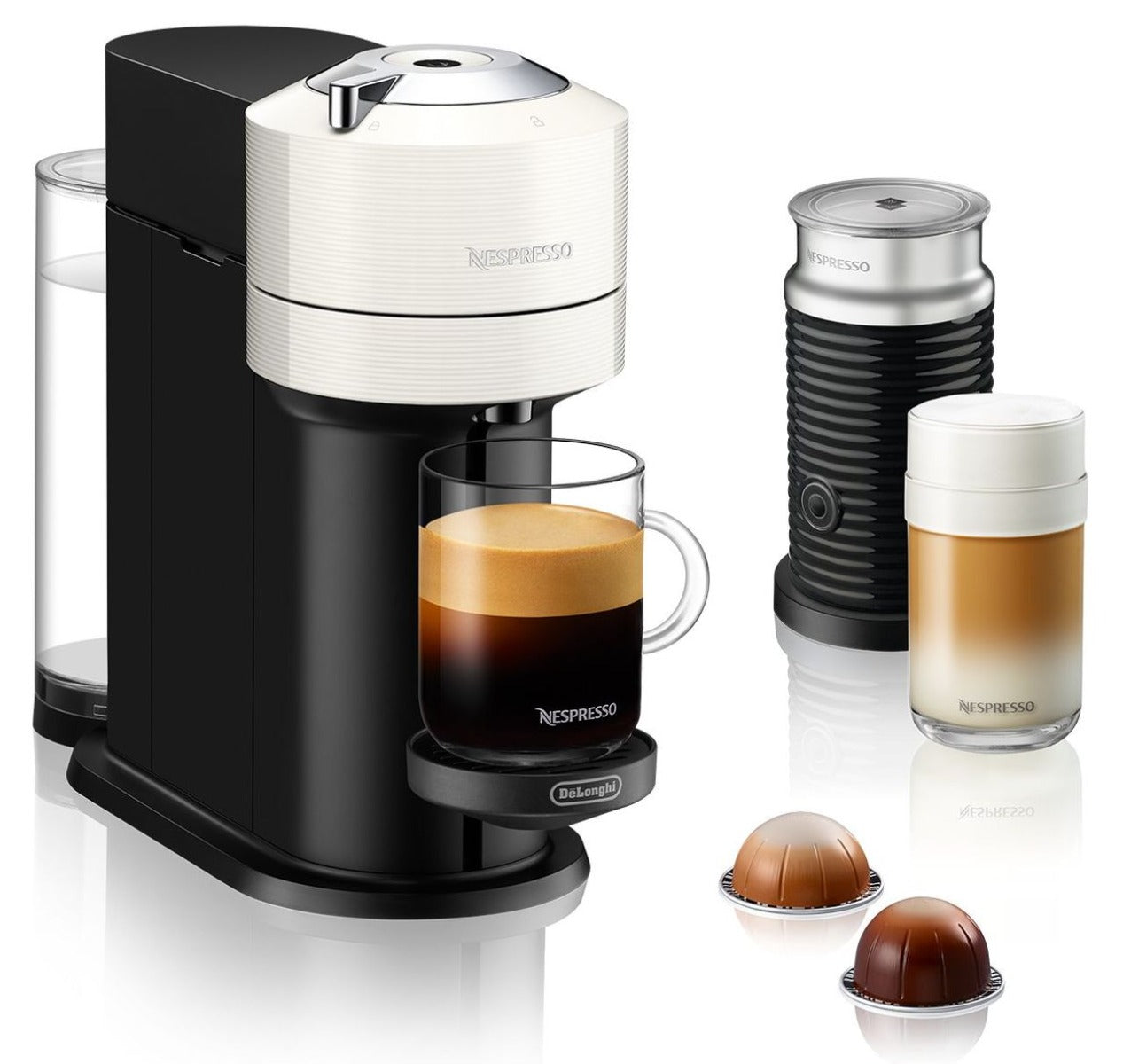 Delonghi - Nespresso Vertuo Next Bundle - White