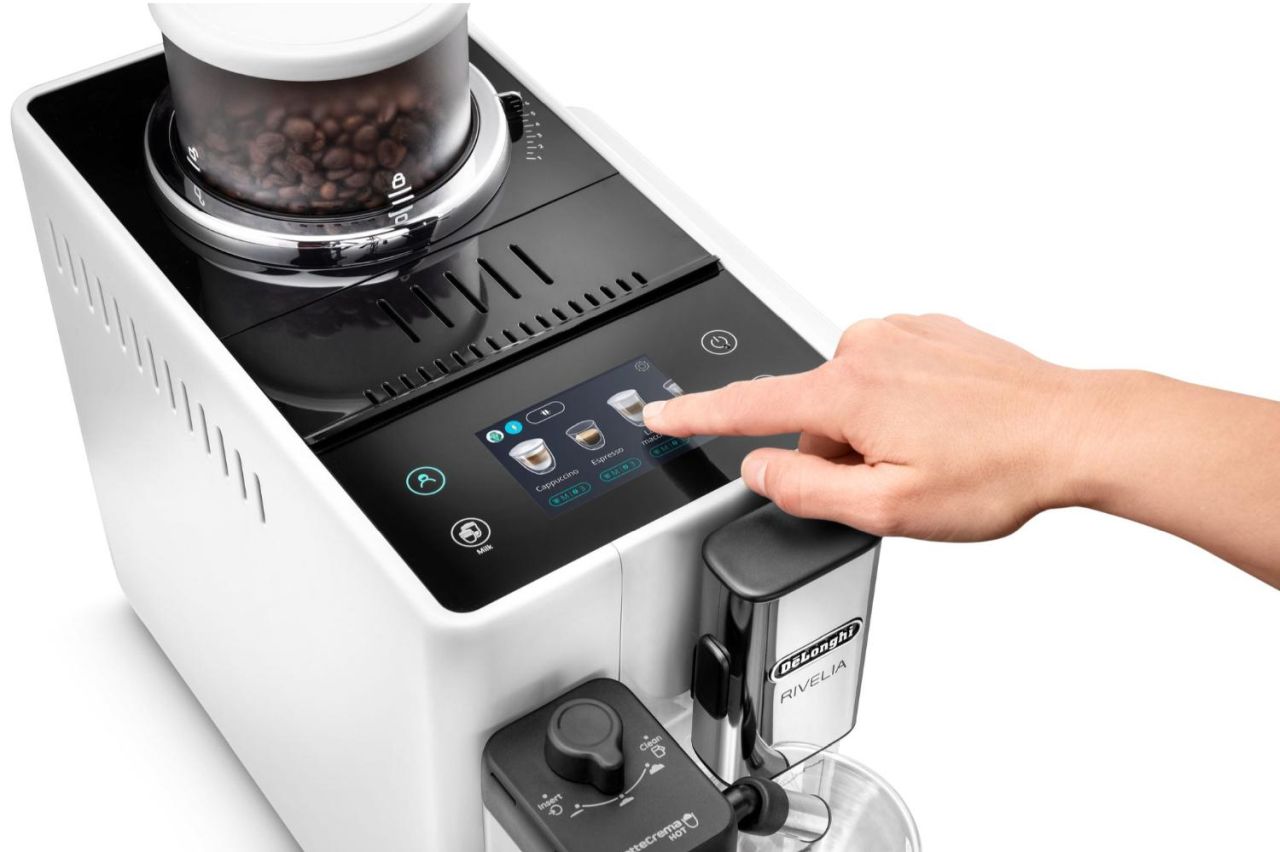 Delonghi - Rivelia Automatic Bean to Cup Coffee Machine - White