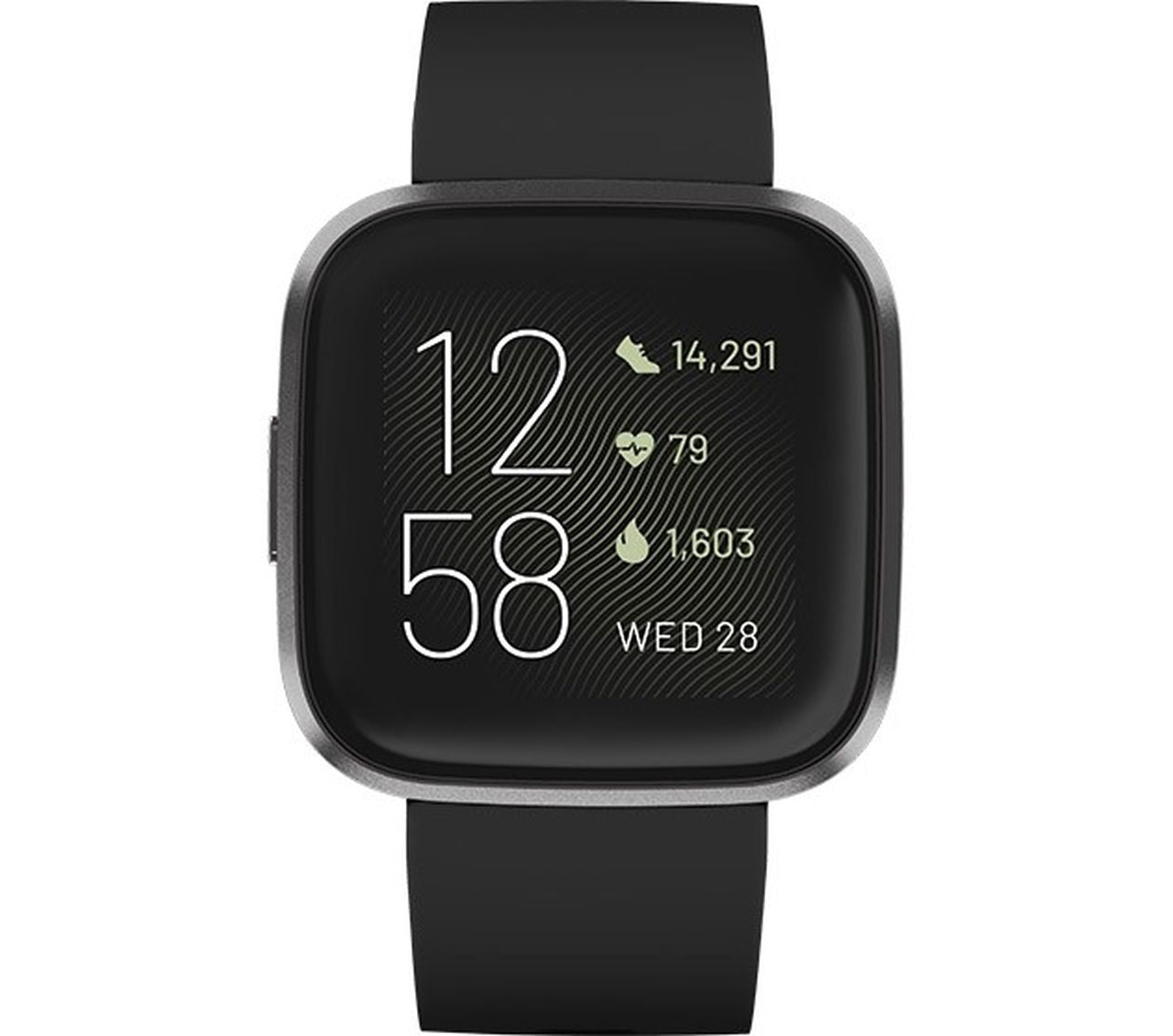 Fitbit - Versa 2 Fitness Watch - Black / Carbon