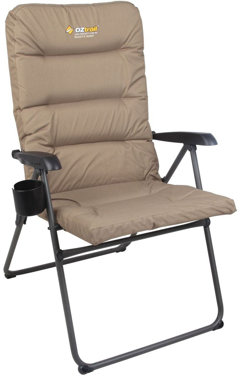 Oztrail - Coolum 5 Position Arm Chair - Khaki