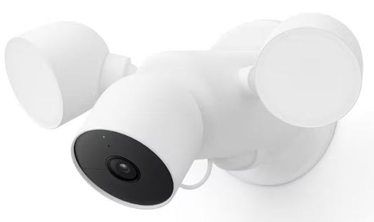 Google - Nest Cam Outdoor with Floodlight