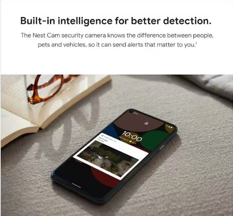 Google - Nest Cam Outdoor with Floodlight