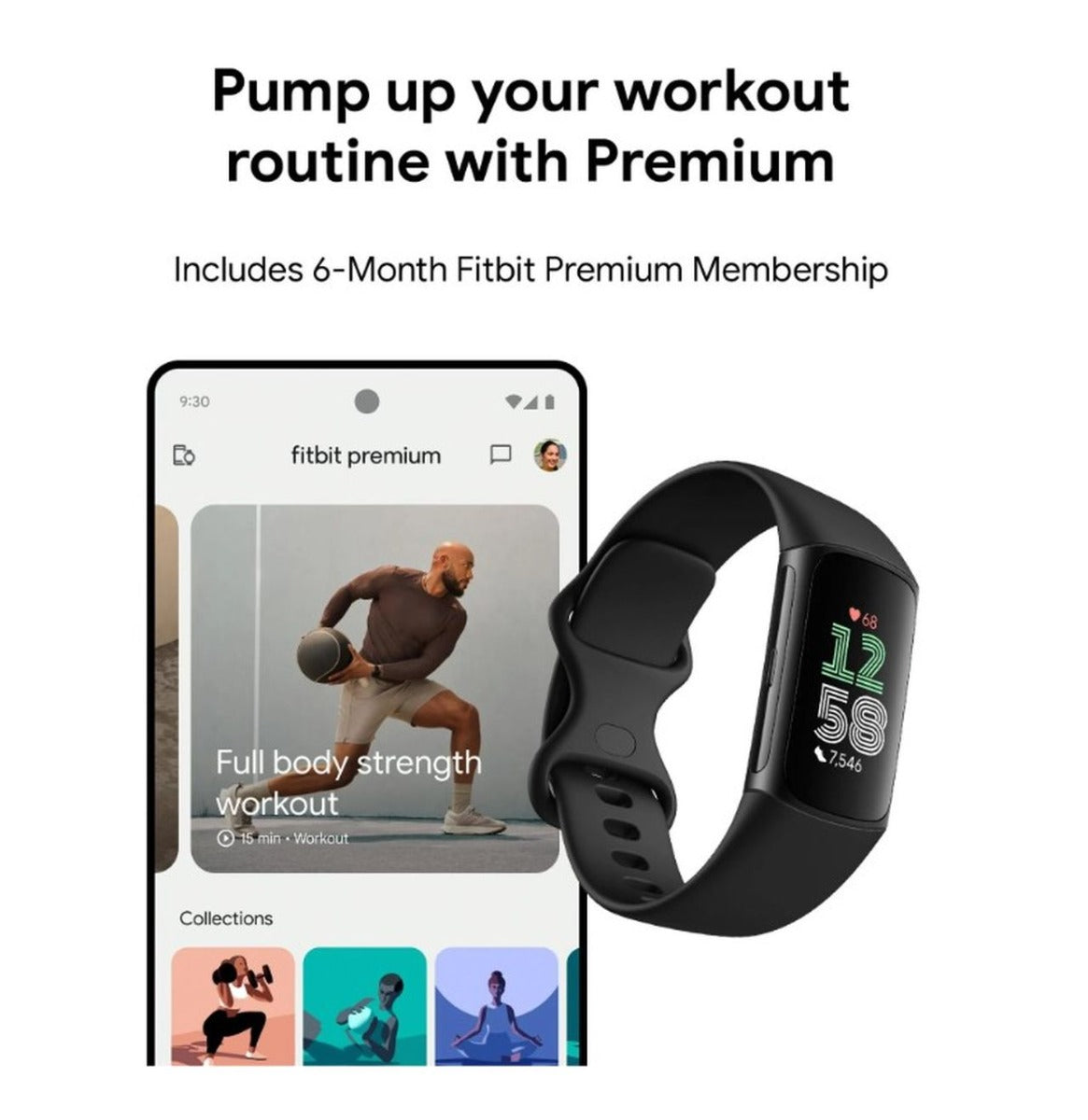 FitBit Charge 6 Fitness Tracker - Black/Obsidian