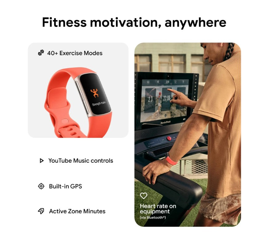 FitBit Charge 6 Fitness Tracker - Gold/Coral