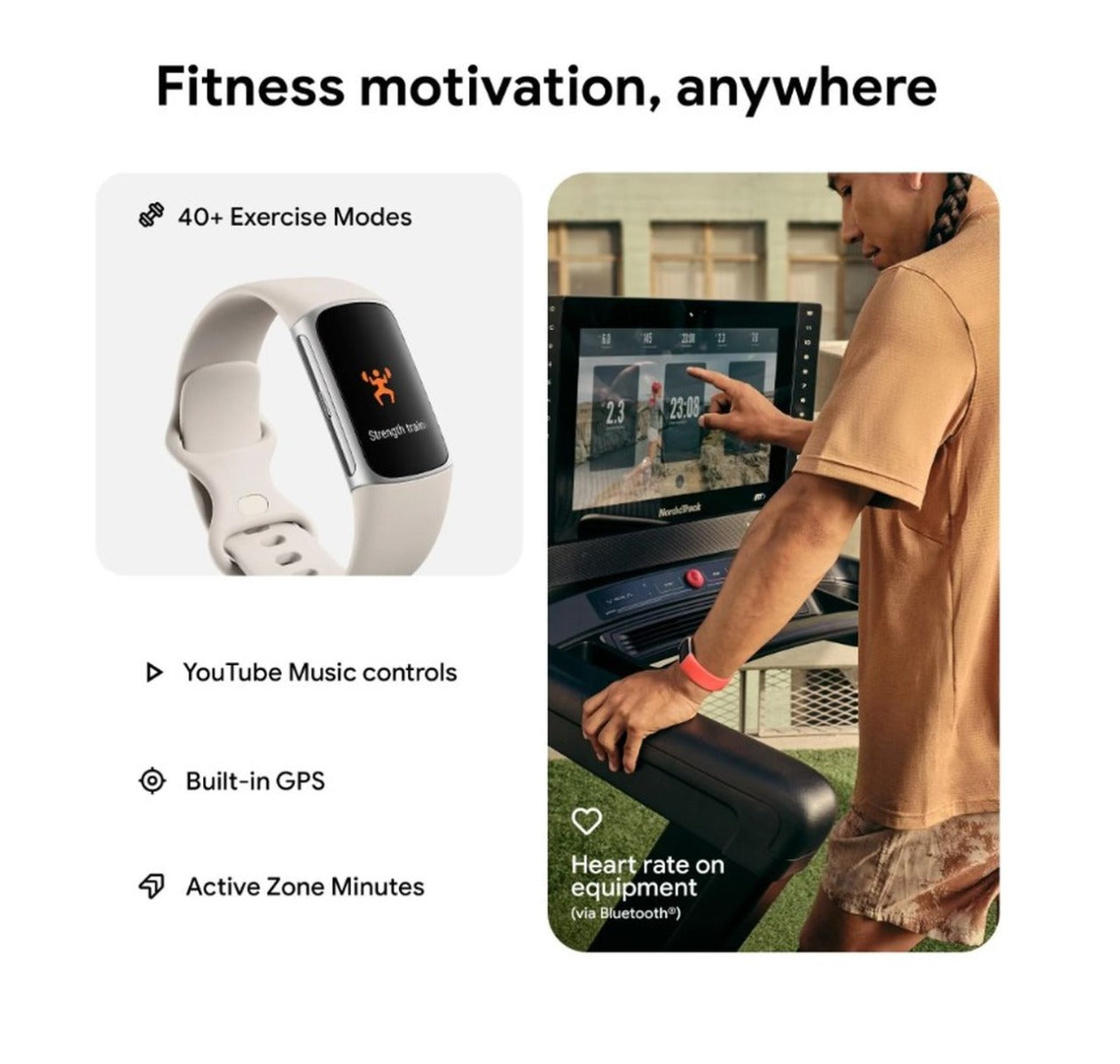 FitBit Charge 6 Fitness Tracker - Silver/Porcelain