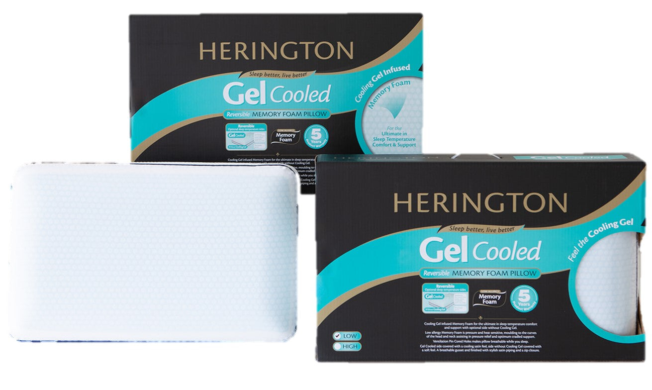Herington Cooling Gel Memory Foam Pillow Low