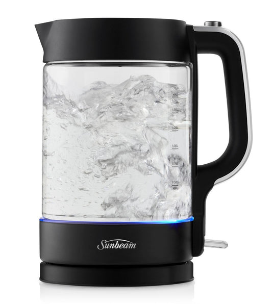 Sunbeam - 1.7L Glass Kettle - Black Classic