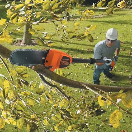 Black & Decker - 200mm 18V Lithium-ion Pole Pruner - Orange