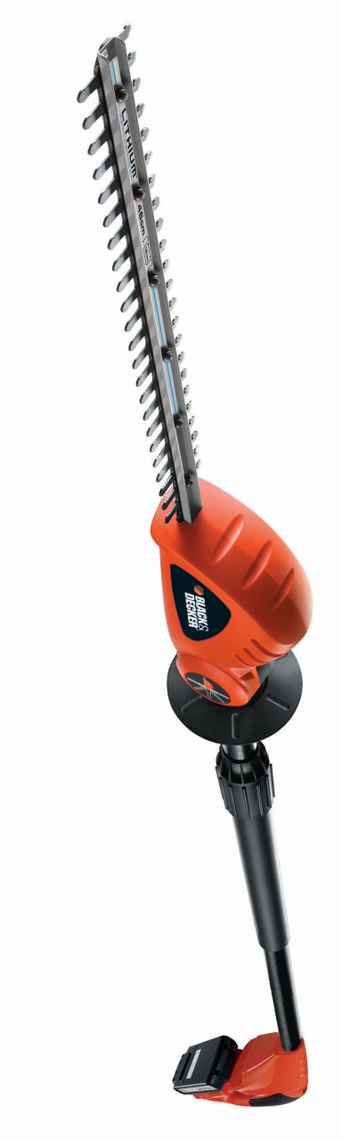 Black & Decker - 430mm 18V Lithium-ion Pole Hedge Trimmer - Orange