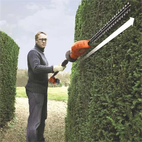 Black & Decker - 430mm 18V Lithium-ion Pole Hedge Trimmer - Orange