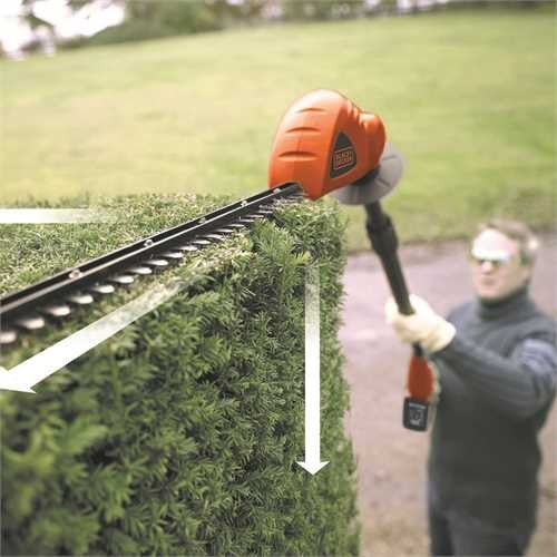 Black & Decker - 430mm 18V Lithium-ion Pole Hedge Trimmer - Orange