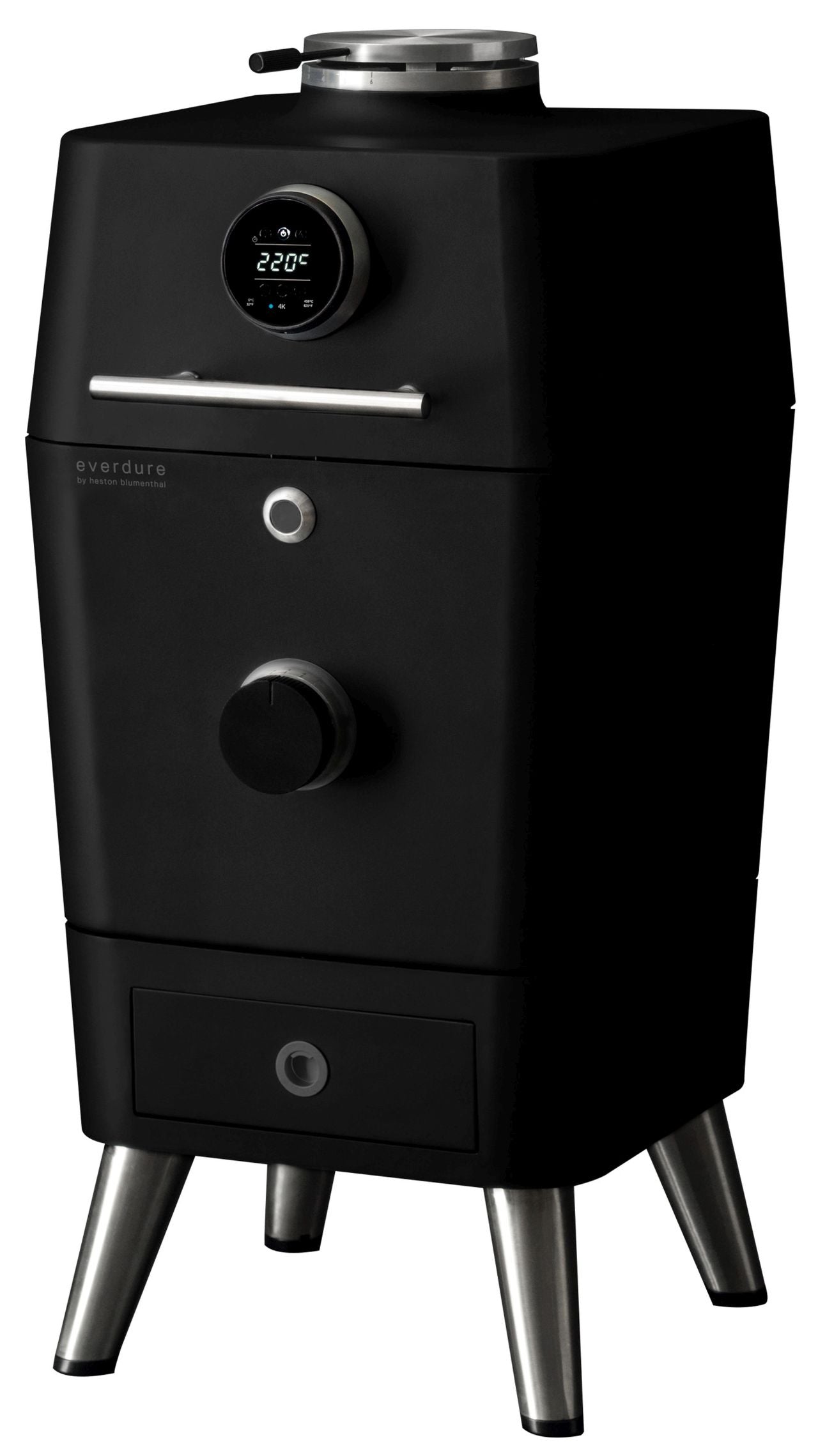 Everdure by Heston Blumenthal - 4K Charcoal Outdoor Oven with Cover - Black